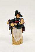 Royal Doulton figure of 'The Flower Seller' circa 1926-38, printed green marks, HN789, impressed