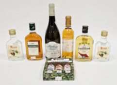 Three Barrels VSOP brandy, 35cl, 38% vol, a High Commissioner blended scotch whisky, 40% vol,