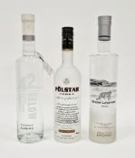Bottle of 42 Below vodka, made in New Zealand, 700ml, 40% vol, Polstar vodka, the spirit of Iceland,