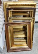 Collection of 11 gilt and wooden picture frames, 19th century onwards, 99cm x 72cm (11)  Condition