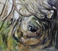 21st century school  Oil on canvas  Autumn Holloway, 2007, initialled lower right A.E.L., titled