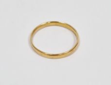 22ct yellow gold wedding band, size M 1/2, approximate weight 1.6 grams