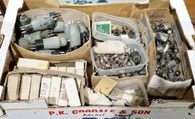 Quantity of loose and boxed electronic tube valves including CV1758 (x15), CV858, CV10G2, N329,