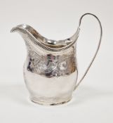 George III silver cream jug, London 1800, Peter, Ann & William Bateman, of helmet form, with