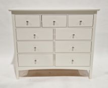 Marks & Spencers Hastings Range white chest having an arrangement of nine drawers with silvered knob