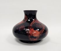 Moorcroft compressed globular pomegranate pattern vase,  impressed Moorcroft, Made in England/32