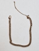 9ct yellow gold curb-link chain (lacking clasps), 19.5cm long, approximate weight 6.0 grams