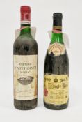 Bottle of Chateau Pontet-Canet Pauillac 1970 and one of 1975 Monte Real Rioja Gran Reserva 1975 (2)