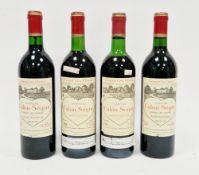 Two bottles of Chateau Chalon-Segur Saint-Estephe 1983 Grand Cru Classe and two of vintage 1986 (4)