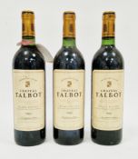 Three bottles of 1983 Chateau Talbot Saint Julien Grand Cru Classe (3)