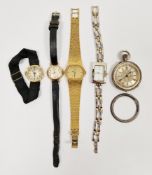 Lady's 9ct gold cased Rotary wristwatch, the circular dial with arabic numeral hour markers, on