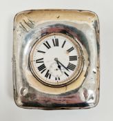 Edward VII silver plated goliath pocket watch, the white enamel dial with Roman numerals and seconds