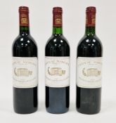 Two Chateau Margaux Premier Grand Cru Classe 1986 and one of 1985 (3)