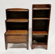 Two mahogany bookcases, the first in the Regency-manner being a waterfall bookcase with single
