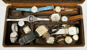 Collection of sixteen watches, mechanical and battery including three Ingersoll, Medana, Laco, Avia,