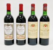 Two bottles of Chateau Malescot St Exupery Margaux Grand Cru Classe 1983 and two bottles of