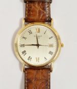 LOT WITHDRAWN; Tissot 1853 18ct gold cased gentleman's quartz wristwatch, the polished dial with