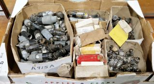 Large quantity of loose and boxed electronic tube valves including CV131, CV858, CV284, Mullard