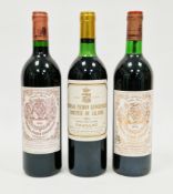 Two bottles of Chateau au Longueville, Baron Pichon Longueville 1979 and 1993 and one Chateau Pichon