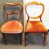 Early 20th century walnut-framed open armchair in the Queen Anne manner, upholstered in a pink