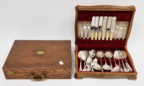 Collection of 24 items of Old English pattern silver plated flatware including forks, spoons and