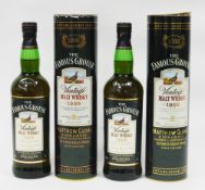 Two bottles of The Famous Grouse vintage malt whisky dated 1992, 100% oak matured and distilled in