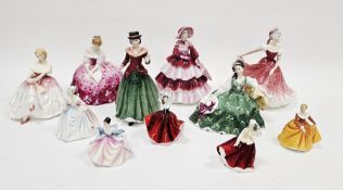 Collection of Royal Doulton bone china figures of ladies, 20th century, various printed marks,