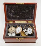 Quantity of pocket watches to include a gold plated open-faced pocket watch by Labrador in