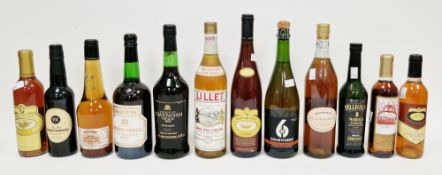 Collection of fortified and dessert wines including two half-bottles M&S Pedro Ximenez sherry, Brown