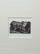 Eric Ravilious (1903-1942) Wood engraving on paper Barn, from St. Brides Notebook, framed and