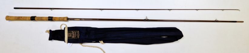 Hardy Bros Ltd ' F T Touch Ledger ' 9ft 2 piece fishing rod in blue Hardy cloth rod bag