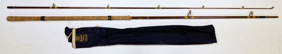 Hardy Bros Ltd ' Richard Walker Carp No. 1 ' 10ft 2 piece fishing rod in blue Hardy cloth rod bag