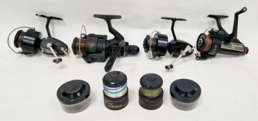 Fishing spool reels and spools -Two Garcia Mitchell 300 fixed spool reels, Abu Cardinal 55 fixed