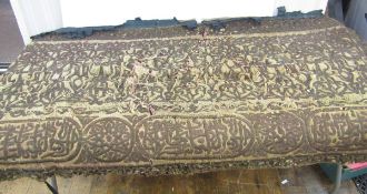 Islamic Ottoman Ka'aba silk and metal thread embroidery - possibly 18th century  -  with a Turkish
