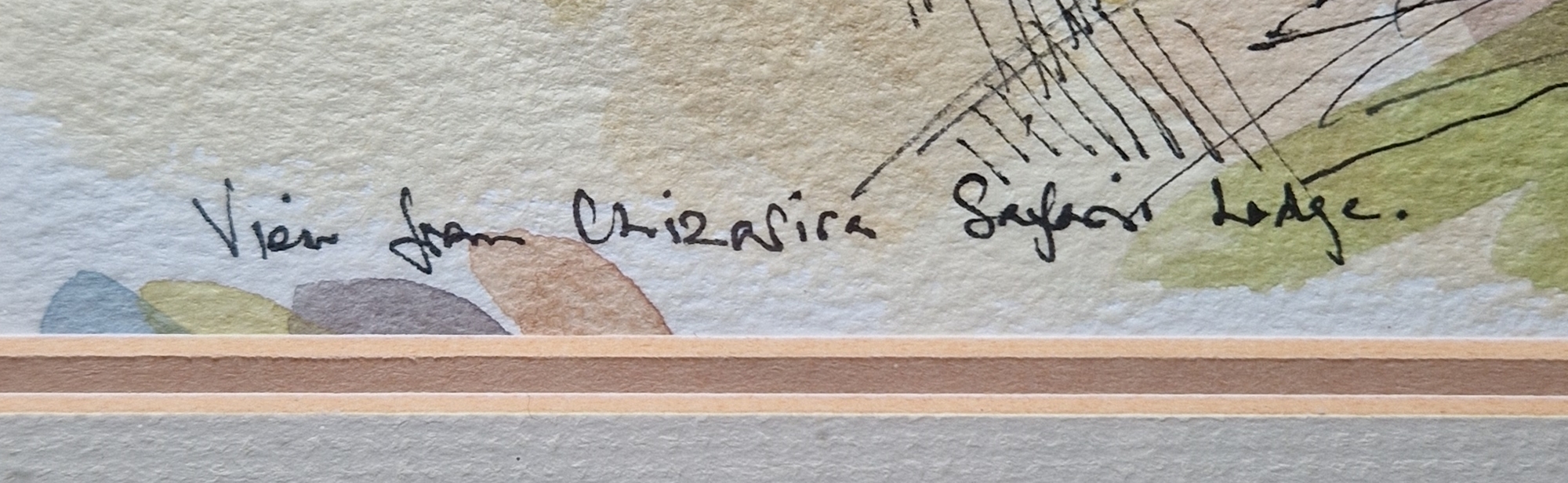 Daryl Christopher Nero (b.1946) Watercolour and black ink on paper View from Chizarira Safari Lodge, - Image 3 of 4