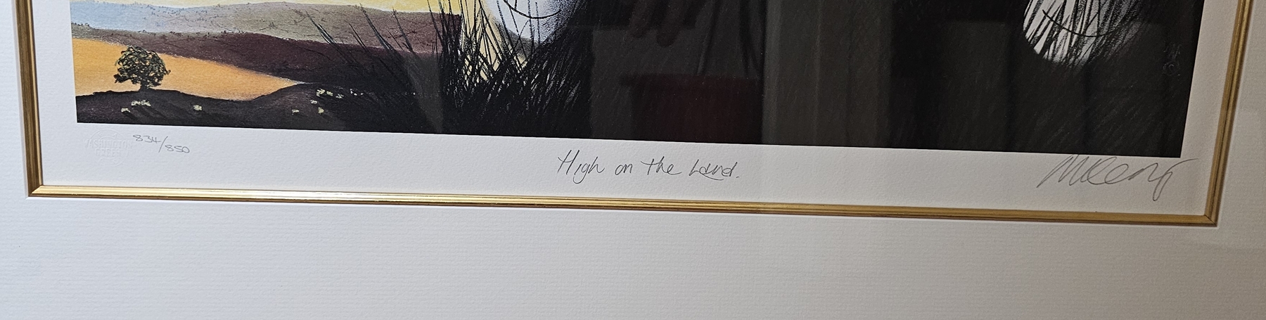 Mackenzie Thorpe (b. 1956) Signed limited edition print  'High on the Land' no. 834/850, titled - Image 3 of 3