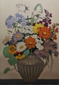 John Hall Thorpe (1874-1947) Coloured woodblock print 'A summer bunch' titled and signed in pencil