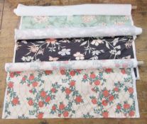 A roll of Parkertex printed cotton fabric 'Lady Charlotte's Arbour' 1985, a roll of Jonelle '