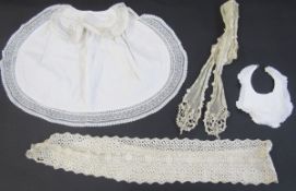 Quantity lace lengths, lappets, aprons and pieces (1 box)