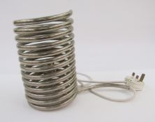 Metal coil table lamp, 'Zebedee' style, 20cm high