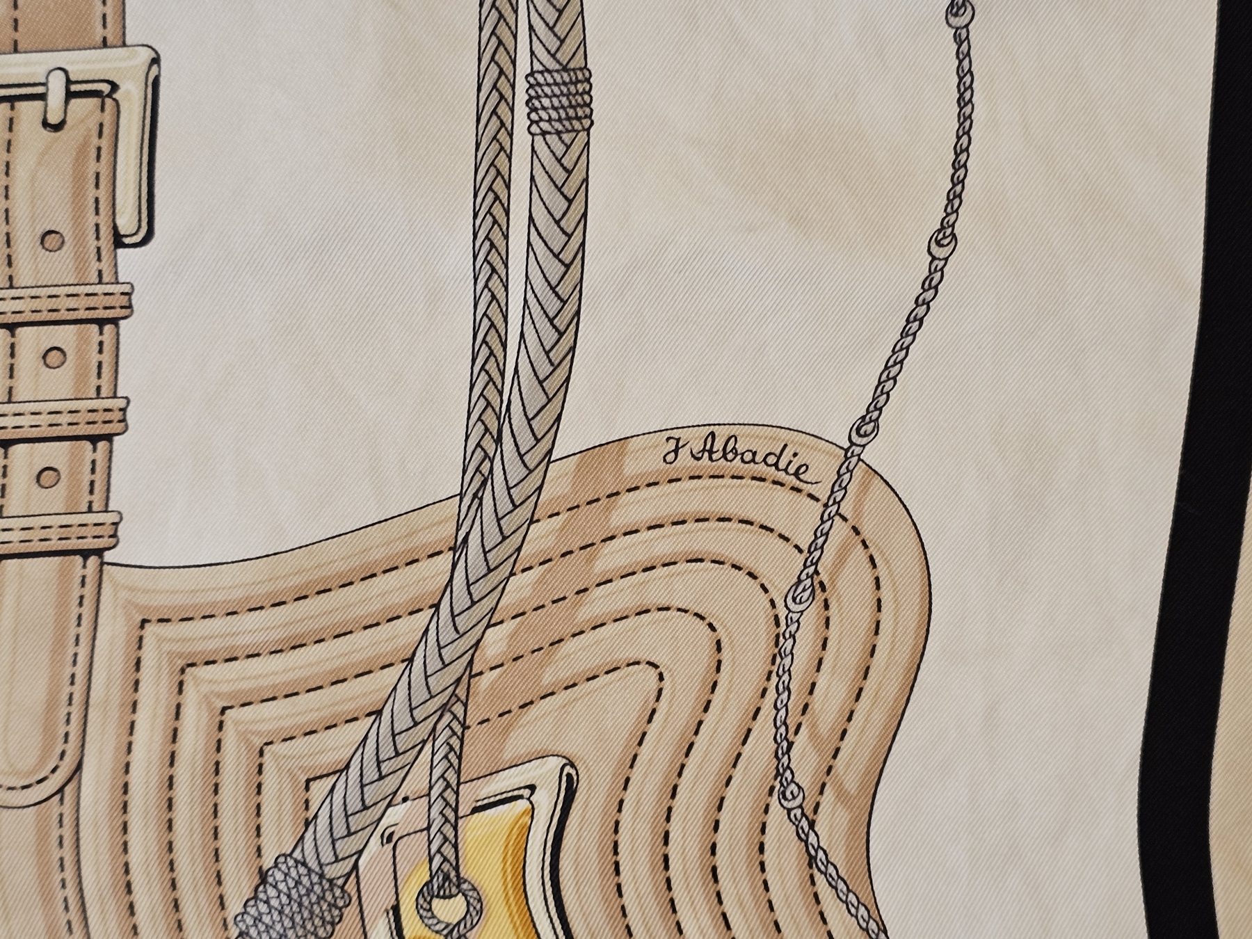 Hermes silk scarf - 'Clic Clac' 1970's design by Julie Abadi - ( printed on one side only) tiny - Image 6 of 9