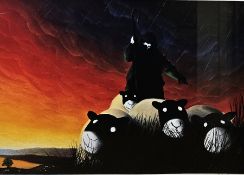 Mackenzie Thorpe (b. 1956) Signed limited edition print  'High on the Land' no. 834/850, titled