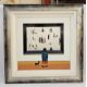Chris Chapman (Contemporary) Oil on board Woman and dog looking at a L S Lowryish (Lowry) - Image 2 of 3