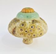Geoffrey Swindell (b. 1945) A small porcelain vessel covered in layers of glaze, slip and oxides