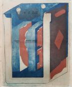 20th century  Mixed media Abstract, unsigned, framed and glazed, 17cm x 14cm