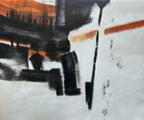 The Quintessa Art Collection Limited Oil on canvas 'Dafford Lounge', abstract composition, framed,