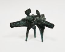 Lynn Chadwick R.A. (British, 1914-2003) Bronze Miniature winged figure group (from the Group of