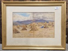 Three early 20th century school watercolours, the first depicting a house before a bridge with