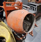 Belle mini 150 electric cement mixer (July 1995 plate) with stand  Condition Report Item is