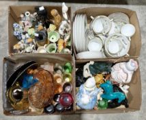 Bavarian porcelain Franconia pattern part tea and dinner service printed with yellow flower